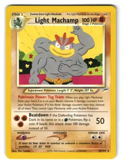 Light Machamp 25/105 Unlimited Rare Neo Destiny Pokemon LP - Image 1