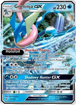 Pokemon - Greninja GX - Holofoil [SM06 - 24/131 Near Mint] - Image 1