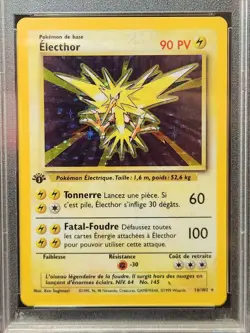 Pokemon TCG 1999 - PSA 6 - Zapdos Holo 1st Edition 16/102 - French Electhor - Image 2
