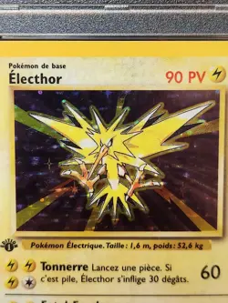 Pokemon TCG 1999 - PSA 6 - Zapdos Holo 1st Edition 16/102 - French Electhor - Image 3