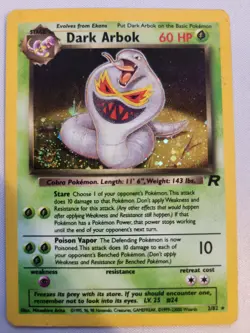 Dark Arbok 2/82 Team Rocket Holo Wotc Pokemon Swirl - Image 1