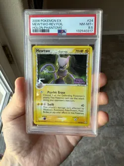 Mewtwo Delta Species Pokemon TCG 2006 Holon Phantoms PSA 8.5 Rev Holo 24/110 - Image 1