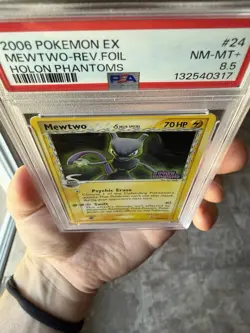 Mewtwo Delta Species Pokemon TCG 2006 Holon Phantoms PSA 8.5 Rev Holo 24/110 - Image 3