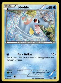 Totodile 005/012 McDonald's Promos 2016 Pokemon Holofoil MP - Image 2