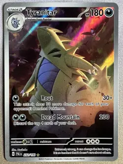 Tyranitar 222/193, Paldea Evolved, Holo Illustration Rare, Pokemon TCG - Image 1