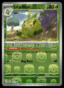 Swadloon (Master Ball Pattern) 002/086 Common White Flare Pokemon Holo NM/M - Image 1