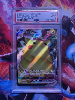 Pokemon Pikachu TCG VMAX Vivid Voltage 044/185 Regular Ultra Rare PSA 9 - Image 1