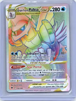 Origin Forme Palkia VSTAR 192/189 Rainbow Rare Astral Radiance Pokemon Holo NM - Image 1