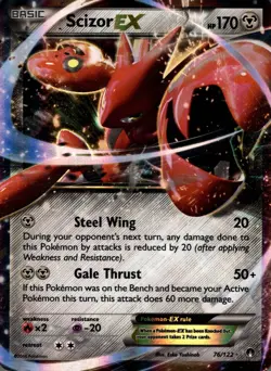 Scizor EX 76/122 Holo EX Rare BREAKpoint Pokemon Near Mint - Image 1