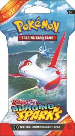 Pokemon TCG: Scarlet and Violet Surging Sparks x1 Sleeved Booster Pack Sealed - Image 4