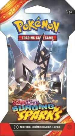 Pokemon TCG: Scarlet and Violet Surging Sparks x1 Sleeved Booster Pack Sealed - Image 5