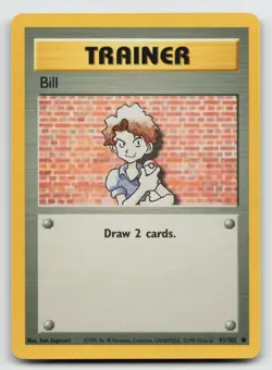 Bill 91/102 Base Set Regular Rare 1999 WOTC Pokemon TCG LP - Image 1