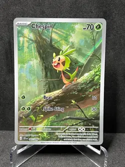 Chespin 087/086 Holo Illustration Rare Chaos Rising Pokemon Near Mint - Image 1