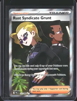 Rust Syndicate Grunt 112/084 Ultra Rare Pitch Black Pokemon Holo NM/M - Image 1
