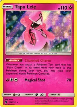 Tapu Lele 150/214 Holo Rare Lost Thunder Pokemon Near Mint - Image 1