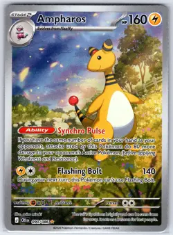 Ampharos 090/086 CHAOS RISING Illustration Rare HOLO NEAR MINT - Image 1