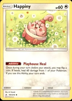 Happiny 161/214 Uncommon Unbroken Bonds Pokemon Near Mint - Image 1