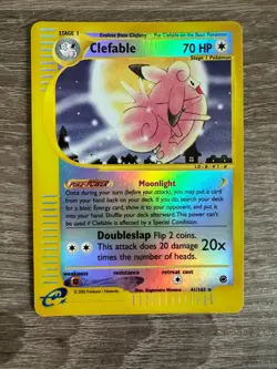 Pokemon Clefable 41/165 Reverse Holo Expedition Base Set WOTC 2002 Near Mint - Image 2
