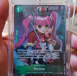 Bandai One Piece Card Game Perona OP09-034 & Mihawk ST12-003 Holo FA - Image 1