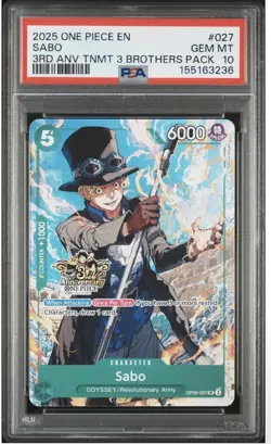 One Piece Sabo 3rd Anniversary Tournament 3 Brothers OP09-027 PSA 10 Gem Mint - Image 1