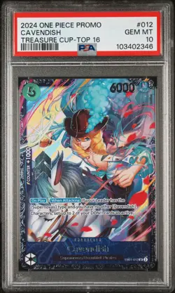 2024 One Piece EN Cavendish Treasure Cup Top 16 PSA 10 GEM MINT - Image 1