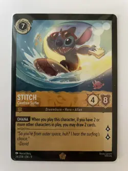 Disney Lorcana TCG: Stitch - Carefree Surfer Legendary 24/204 EN 9 - Image 1