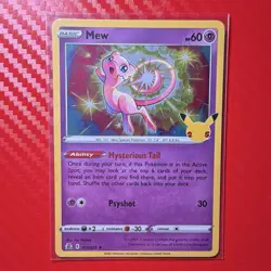Mew 2021 Pokemon Celebrations 25th Anniversary Holo Rare 011/025 TCG - Image 1