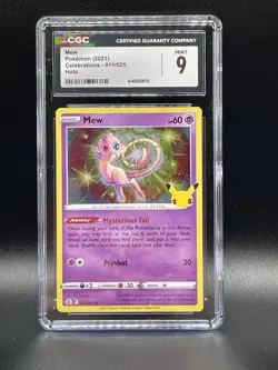 CGC 9 2021 Pokemon TCG Mew Celebrations Holo Rare 011/025 English - Image 1