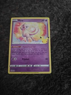 Pokemon TCG Mew 011/025 Celebrations Holo Rare Psychic 60 HP - Image 1