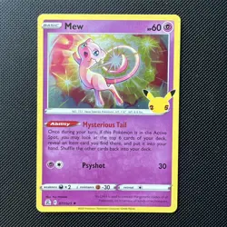 Mew 011/025 Celebrations Holo Rare Pokemon TCG - Image 1
