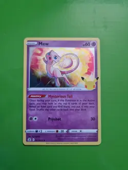 Pokemon TCG Mew Celebrations Holo Card 011/025 Rare - Image 1