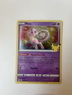 Pokemon TCG Mew Celebrations 011/025 Holo Holo Rare - Image 1