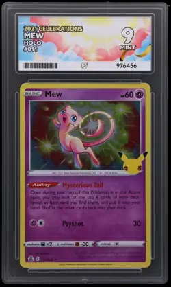 Pokemon TCG Mew Celebrations 011/025 Holo Rare Ace 9 Mint! ⭐ 🚐💨 - Image 1