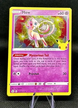Pokemon TCG Mew Celebrations 011/025 Holo Holo Rare - Image 1