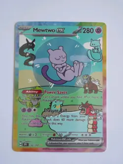 Bubble Mewtwo EX Custom Glossy Pokemon Card - Image 1