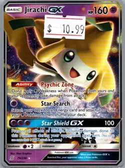 2019 Sun & Moon - Unified Minds Jirachi-GX Basic/Rare Holo GX #79 - Image 1