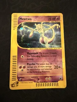 Mewtwo - 20/165 - Pokemon Expedition Holo Rare Card DAMAGED - Image 1