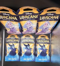 Disney Lorcana TCG The First Chapter Booster Pack 6 Packs 12 Cards Each English - Image 1