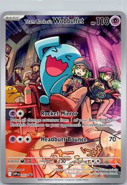Team Rocket's Wobbuffet Holofoil Promo SV: Scarlet & Violet Promo Cards 203 NM - Image 1