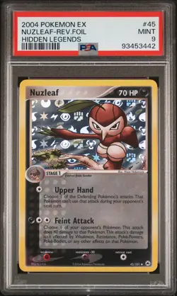 PSA 9 Nuzleaf Reverse Holo 45 2004 Pokemon Ex Hidden Legends Card 93453442 - Image 1