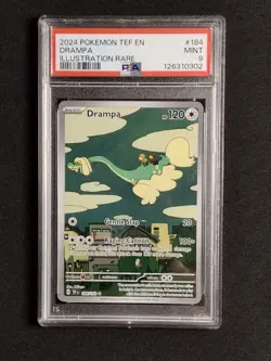 Pokemon TCG Drampa Temporal Forces Illustration Rare Card 184/162 PSA 9 - Image 1