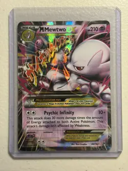 M Mewtwo EX 64/162 XY BREAKthrough Mega Ultra Rare Holo Pokemon Card HP - Image 1