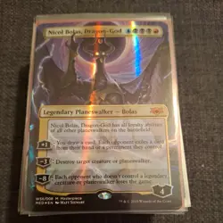MTG Nicol Bolas, Dragon- God (MED) Mythic Edition: War Of The Spark Foil WS6 - Image 1