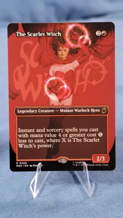 The Scarlet Witch | 368 | Borderless Regular | R | Marvel Super Heroes | MTG - Image 1