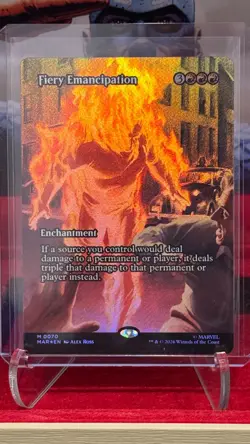 MTG Marvel Super Heroes Fiery Emancipation Borderless Foil M0070 (MAR) - Image 1