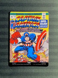 Captain America, Super Soldier Borderless Comic Foil M 0387 MSH MTG NM++ - Image 1