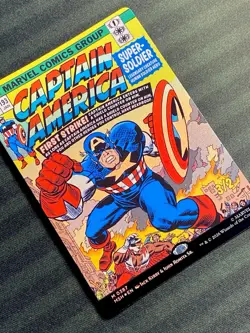 Captain America, Super Soldier Borderless Comic Foil M 0387 MSH MTG NM++ - Image 3