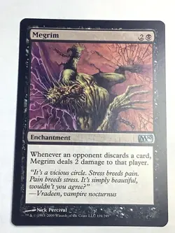 Megrim 104 Uncommon Magic 2010 (M10) Magic: The Gathering Lightly Played - Image 1
