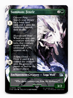 Summon: Fenrir (Borderless) - [Universes Beyond: Final Fantasy] MTG FIN Magic 🌳 - Image 1
