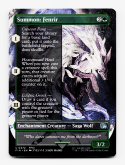 Summon: Fenrir (Borderless) - [Universes Beyond: Final Fantasy] MTG FIN Magic 🌳 - Image 3